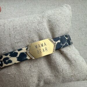 Stella & Dot Gold and Black 'Mama Bear' Bracelet